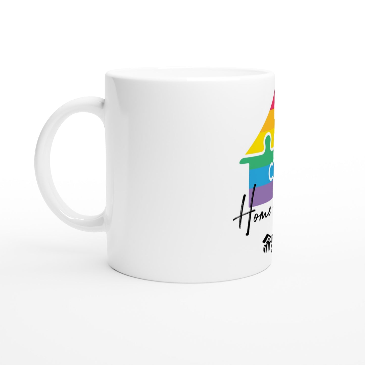 Taza de cerámica blanca de 11 oz "Home Is Love"