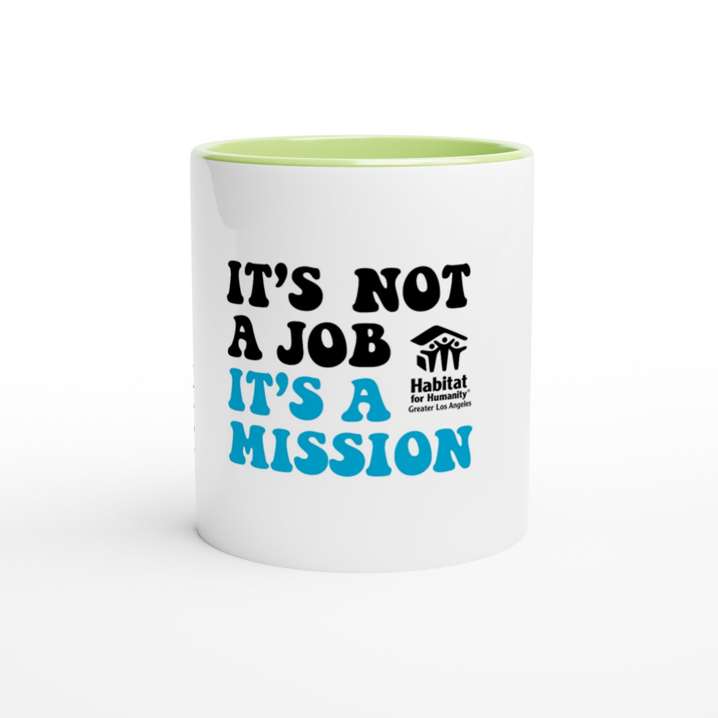 Taza de cerámica blanca con color "It's a Mission" de 11 oz