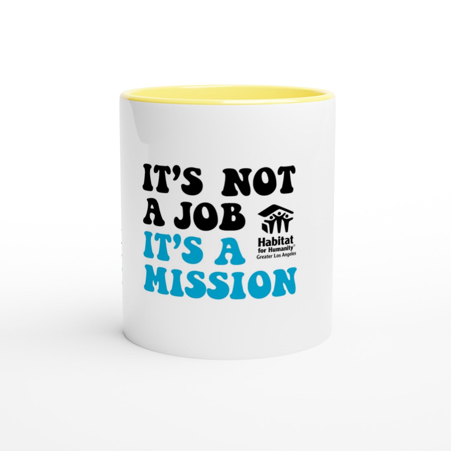 Taza de cerámica blanca con color "It's a Mission" de 11 oz