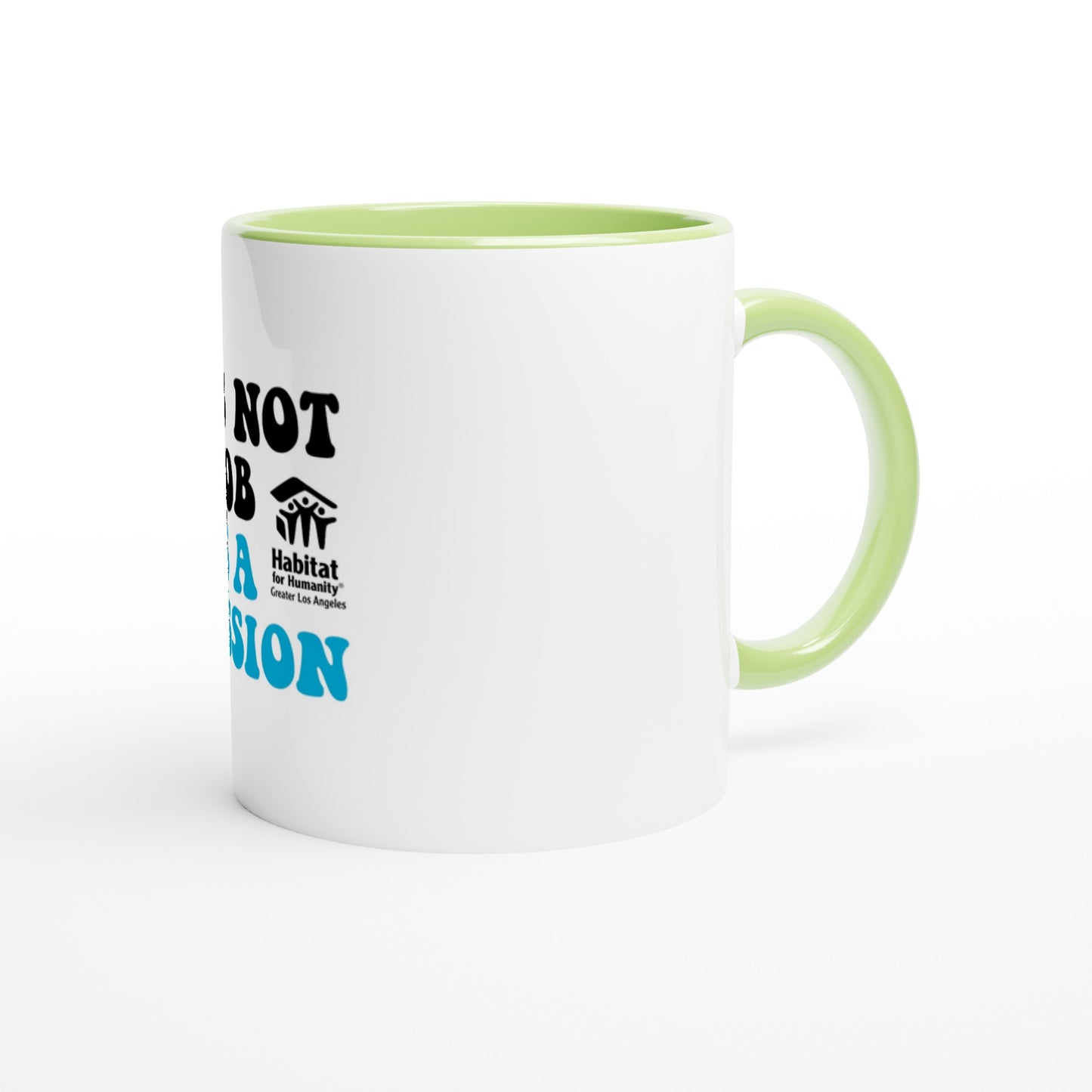 Taza de cerámica blanca con color "It's a Mission" de 11 oz