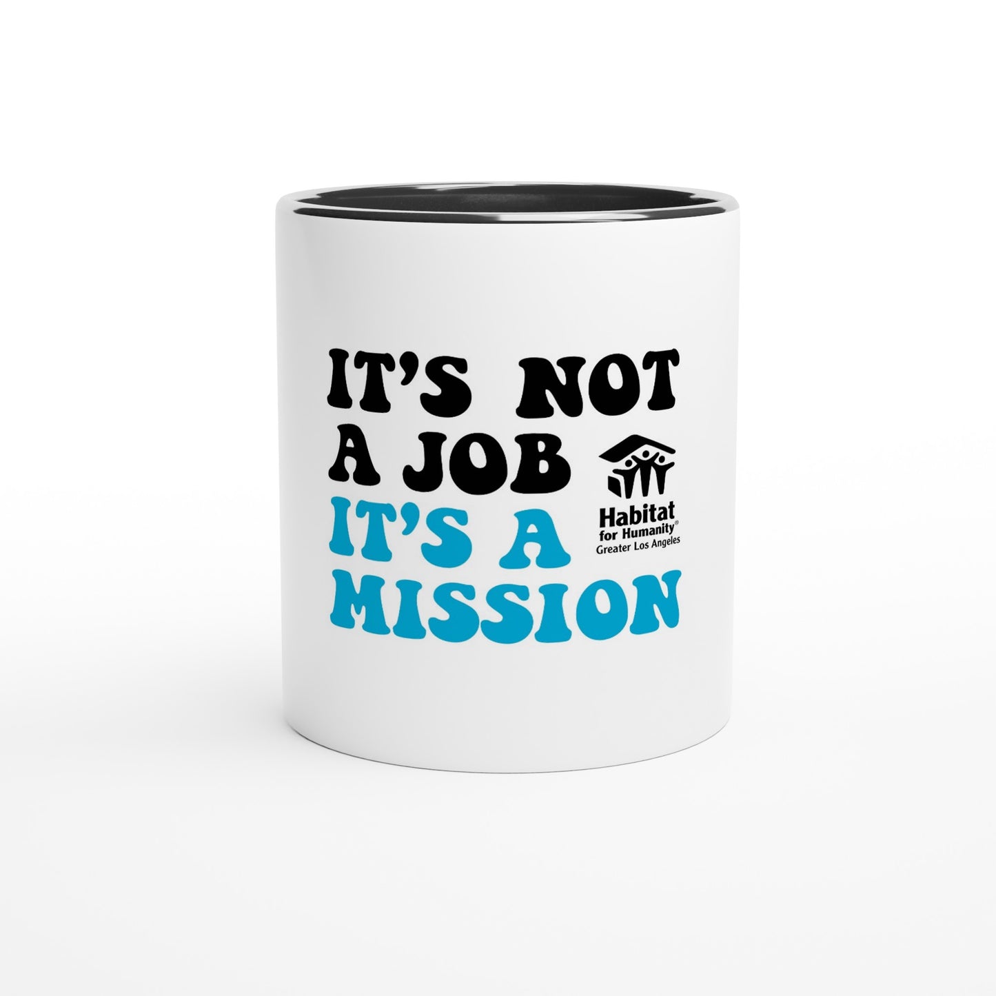 Taza de cerámica blanca con color "It's a Mission" de 11 oz