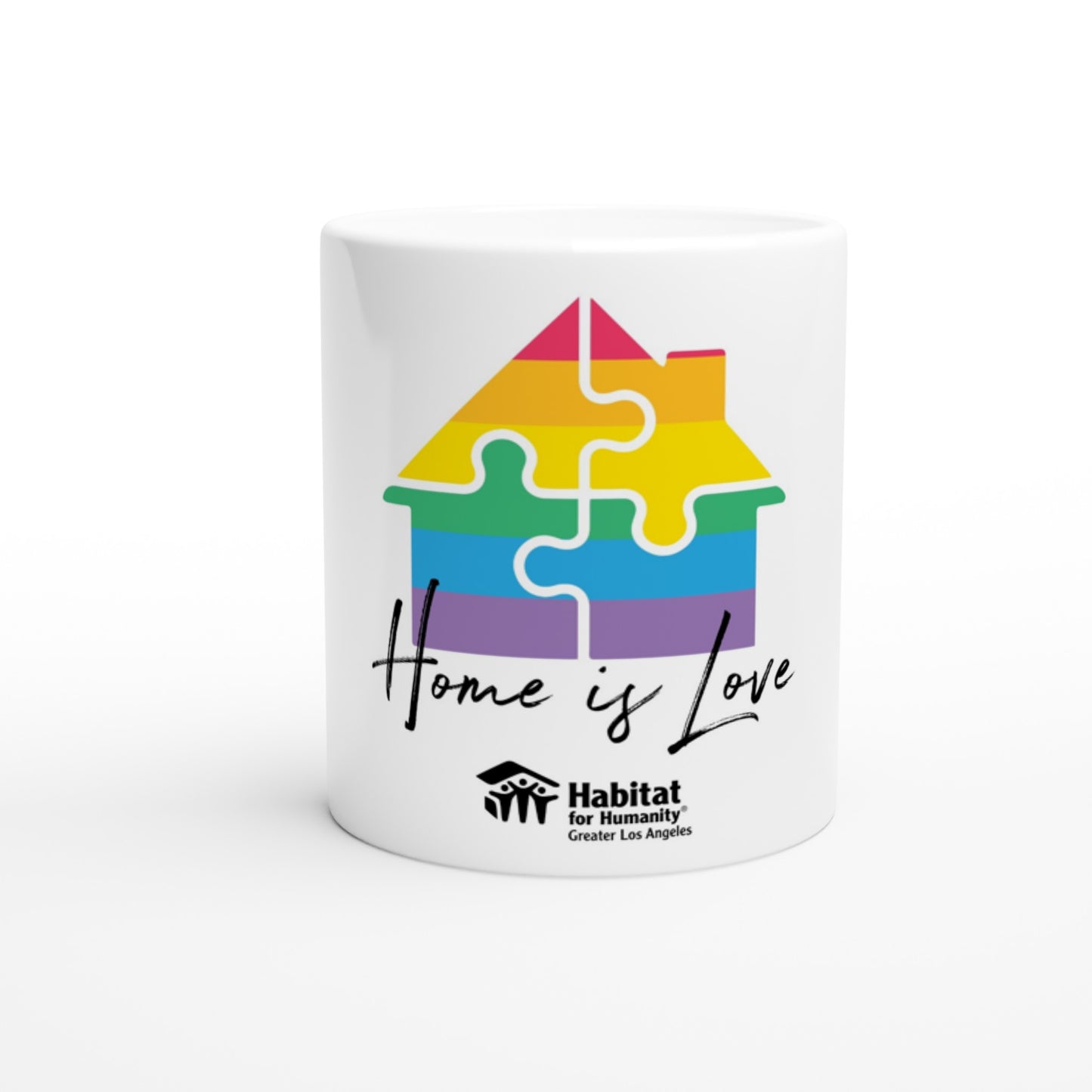Taza de cerámica blanca de 11 oz "Home Is Love"