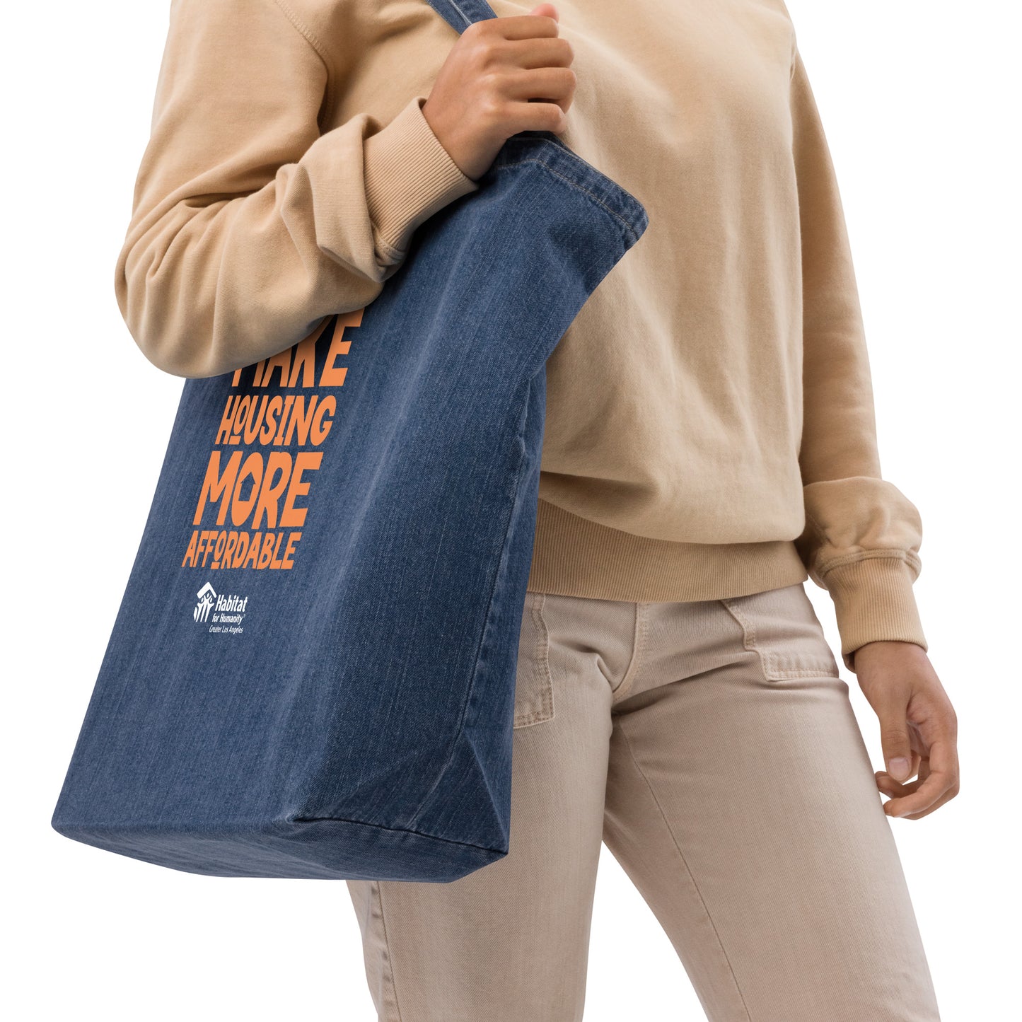 MHMA Organic Denim Tote - Orange