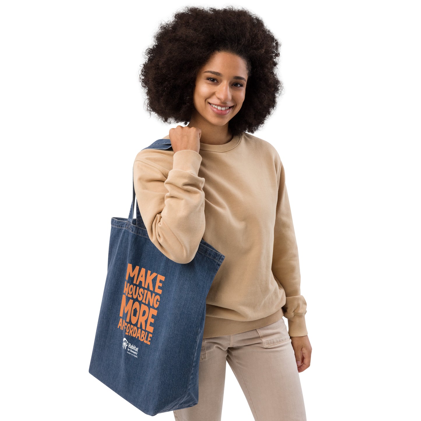 MHMA Organic Denim Tote - Orange
