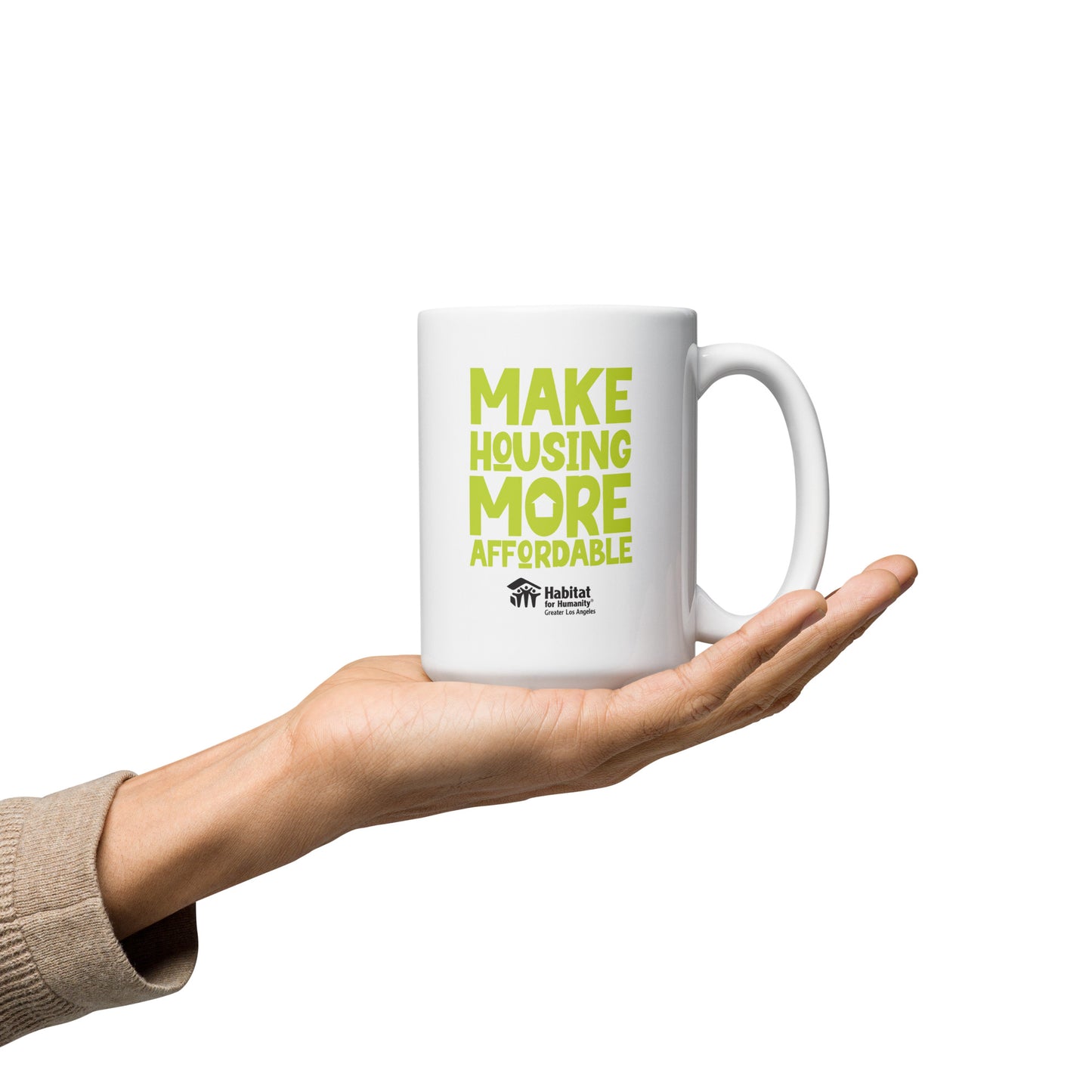 MHMA White glossy mug - Green