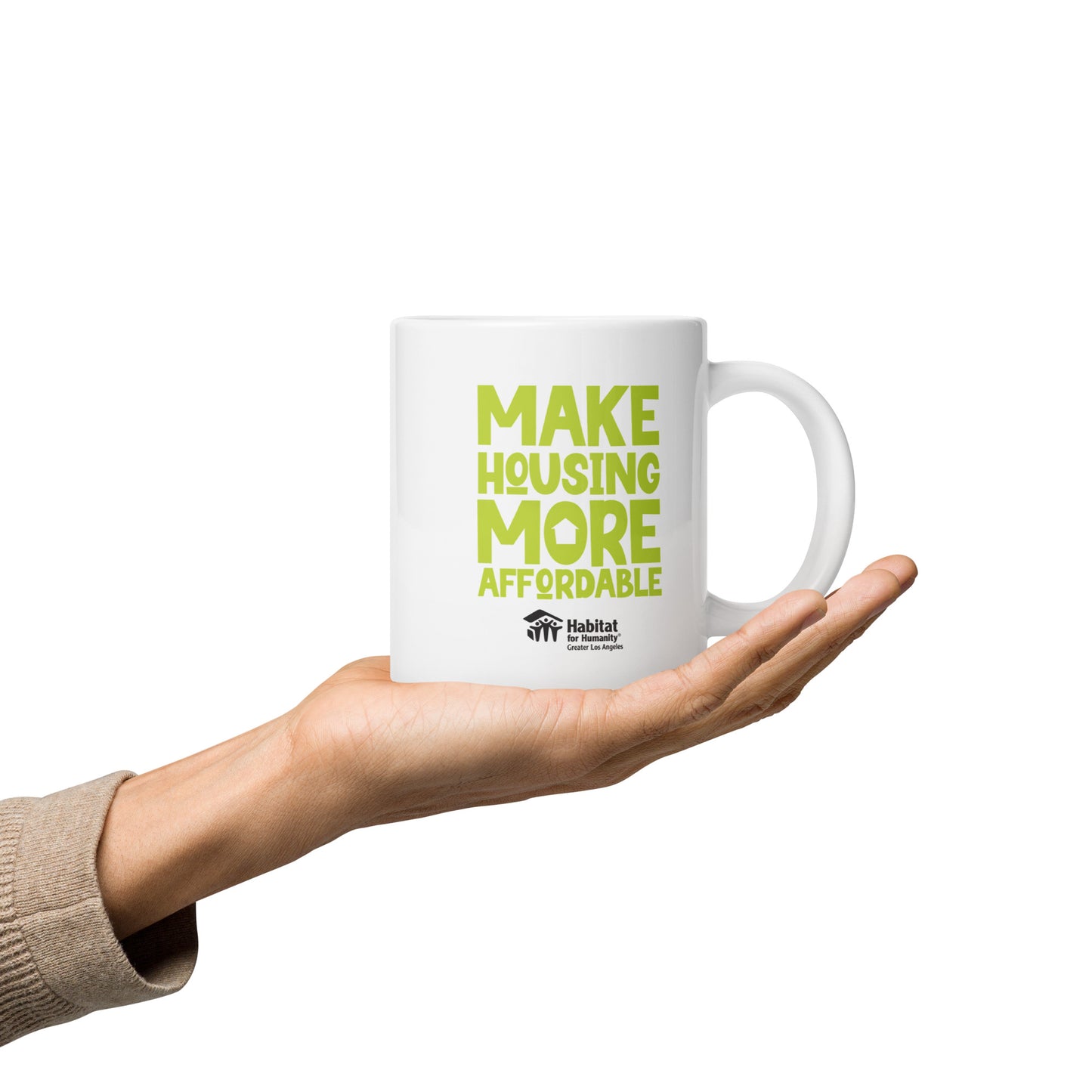 MHMA White glossy mug - Green