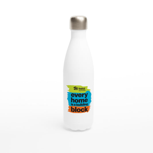 "Every Home" White 17oz Stainless Steel Water Bottle