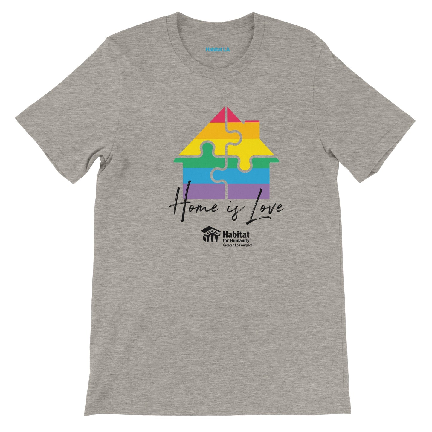Camiseta premium unisex con cuello redondo "El hogar es amor"