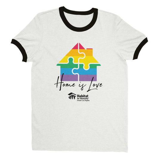 Camiseta con timbre unisex "El hogar es amor" 