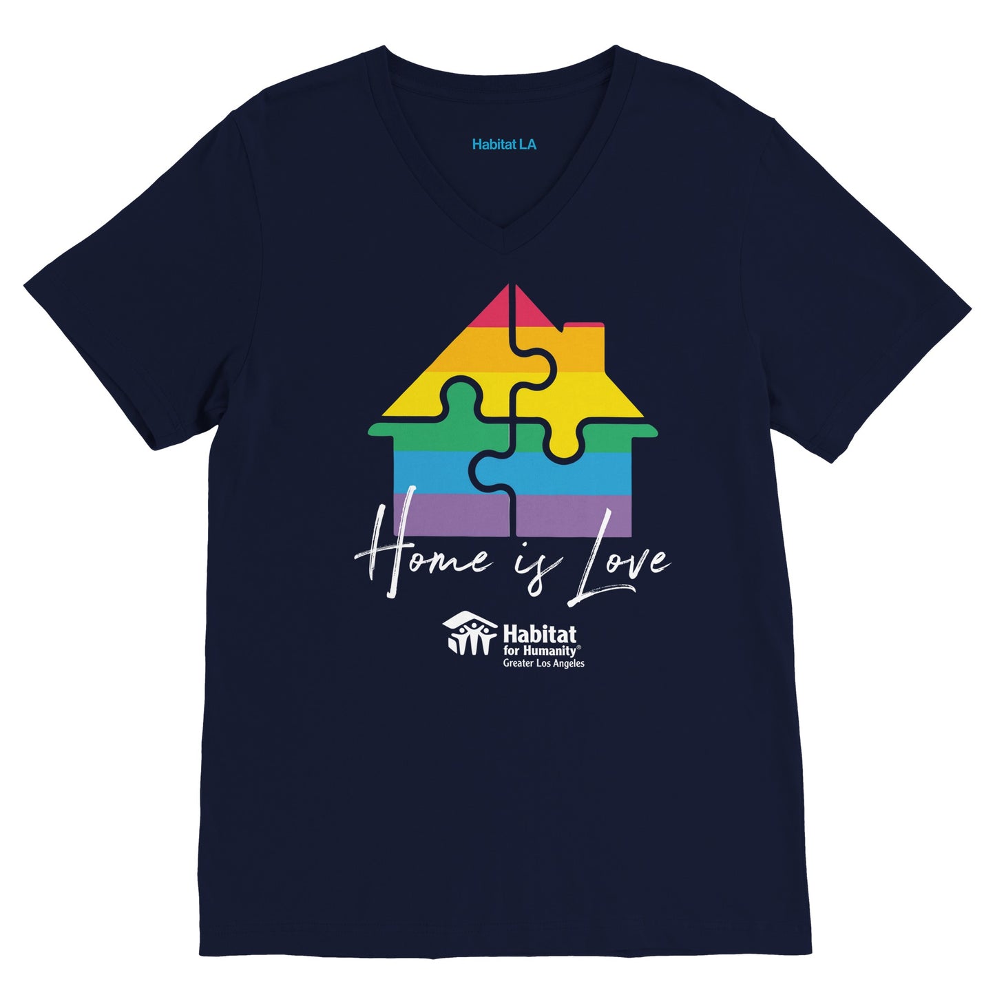 "El hogar es amor" Camiseta premium unisex con cuello en V