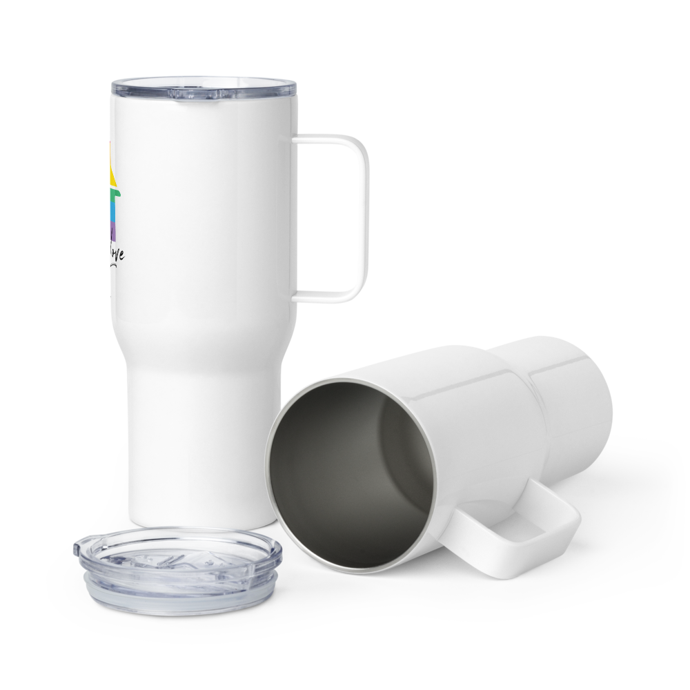 "Home Is Love" White 25oz Travel Mug