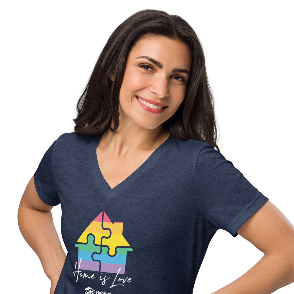 "Home is Love" Premium Womens V-Neck T-shirt