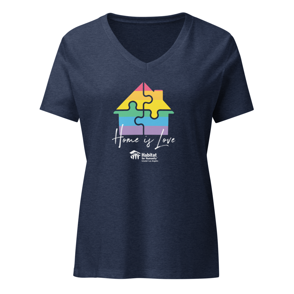 "Home is Love" Premium Womens V-Neck T-shirt