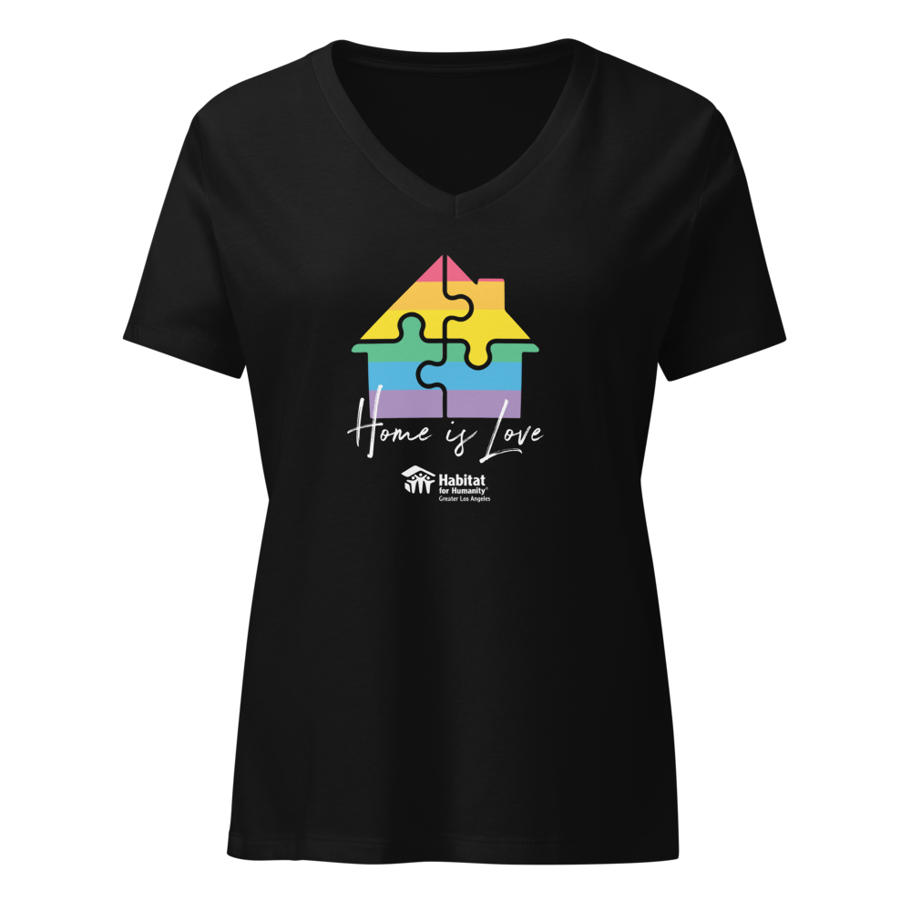 "Home is Love" Premium Womens V-Neck T-shirt